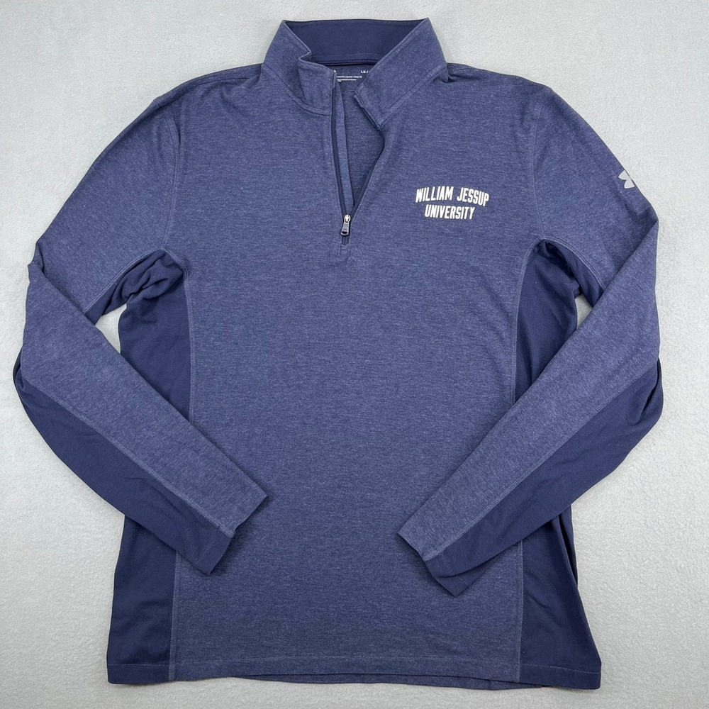 Under Armour Mens William Jessup University 1/4‎ Zip Pullover Navy Blue Large
